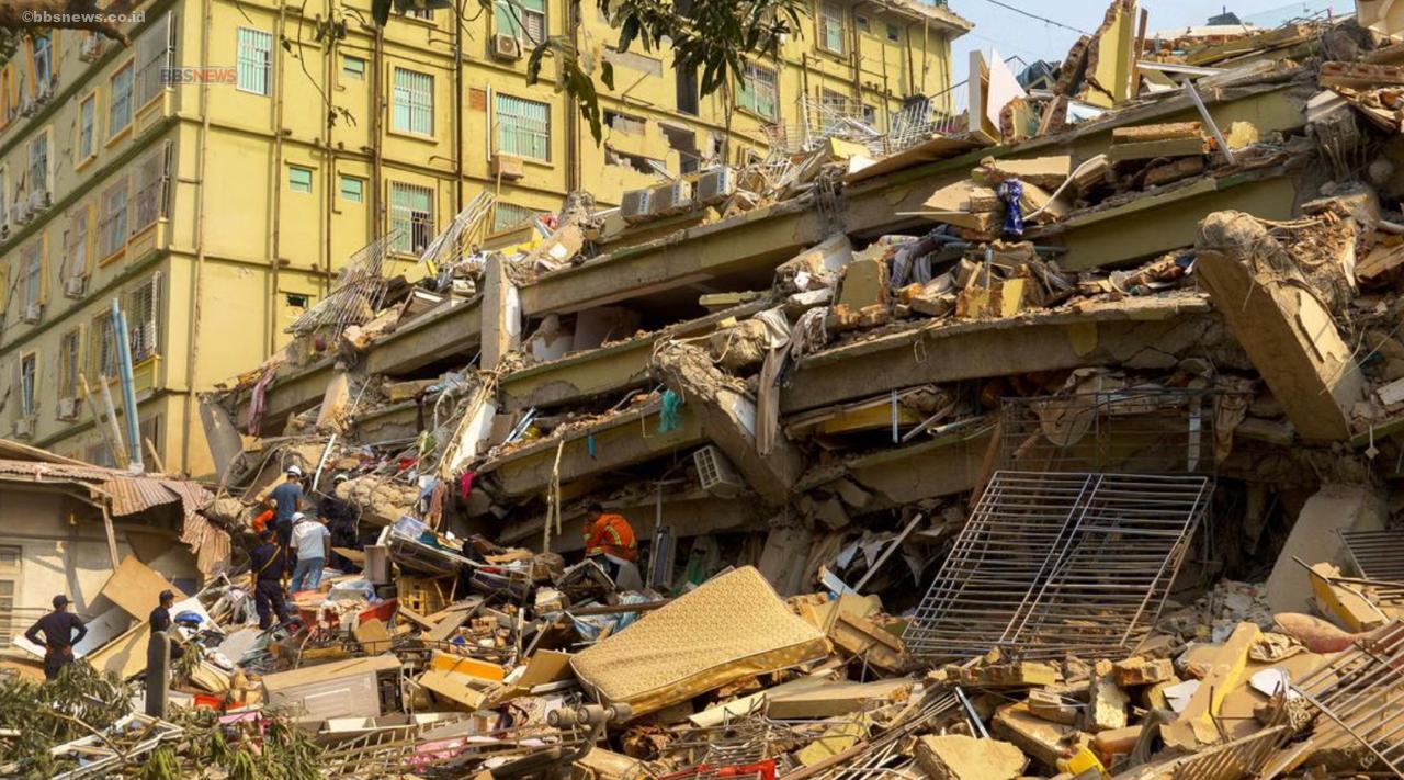 Korban tewas akibat gempa Myanmar meningkat menjadi 1.644